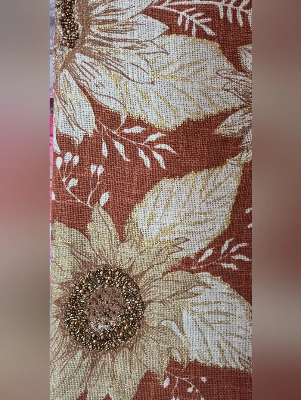 Mireille Designs Handmade Sunflower Table Runner